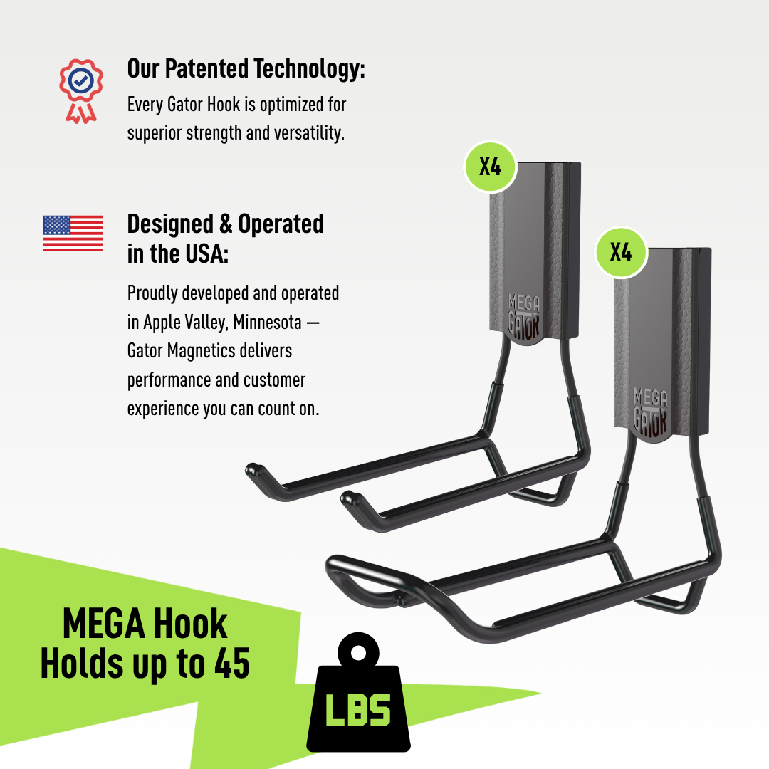 Black Friday 6" MEGA Hook 8-Pack - Holds up to 45 lbs