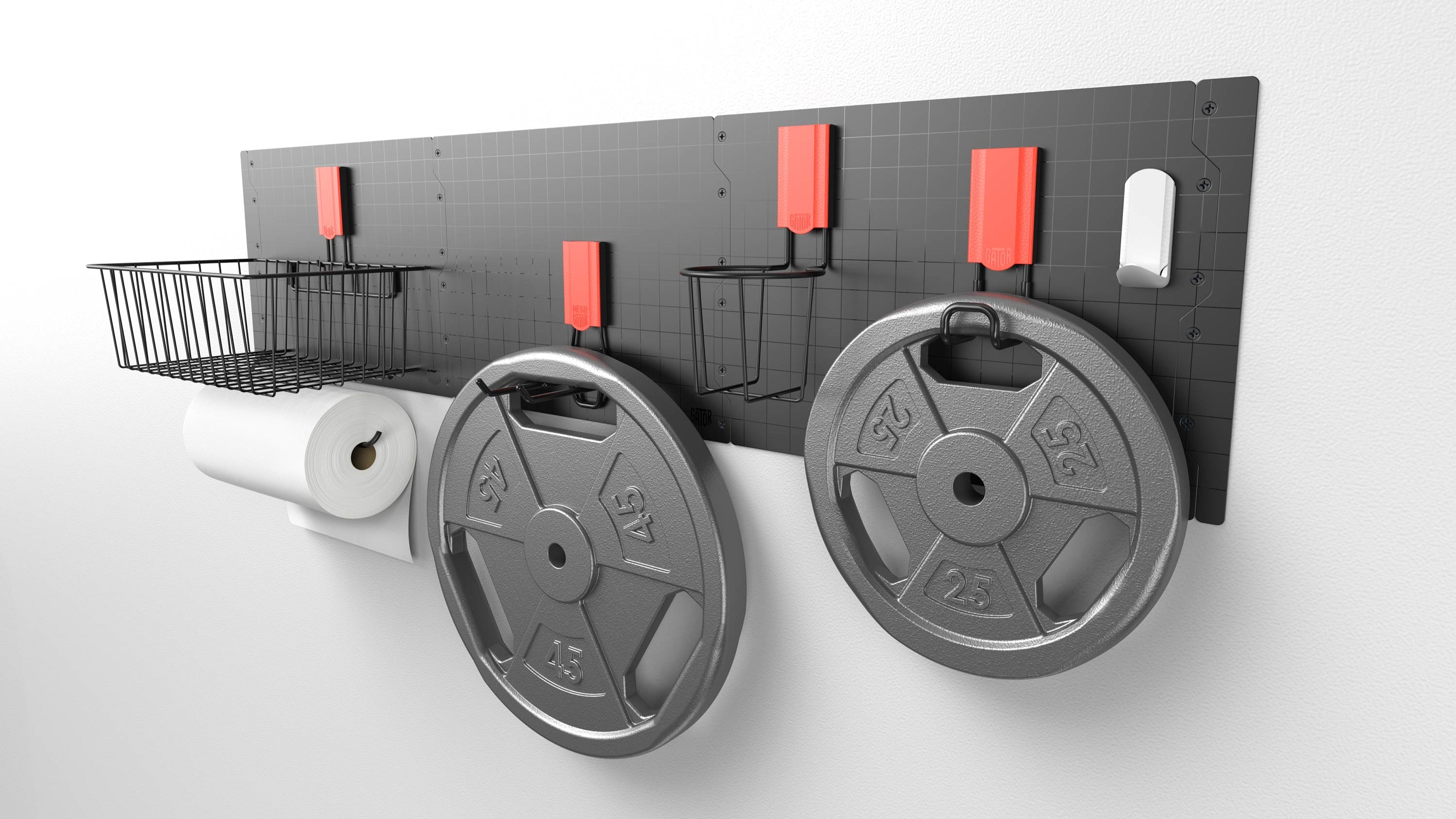 All Gator Magnetics Magnetic Hooks, Baskets, Cup Holders, Mini Magnetic Hooks on Steel Wall Panels