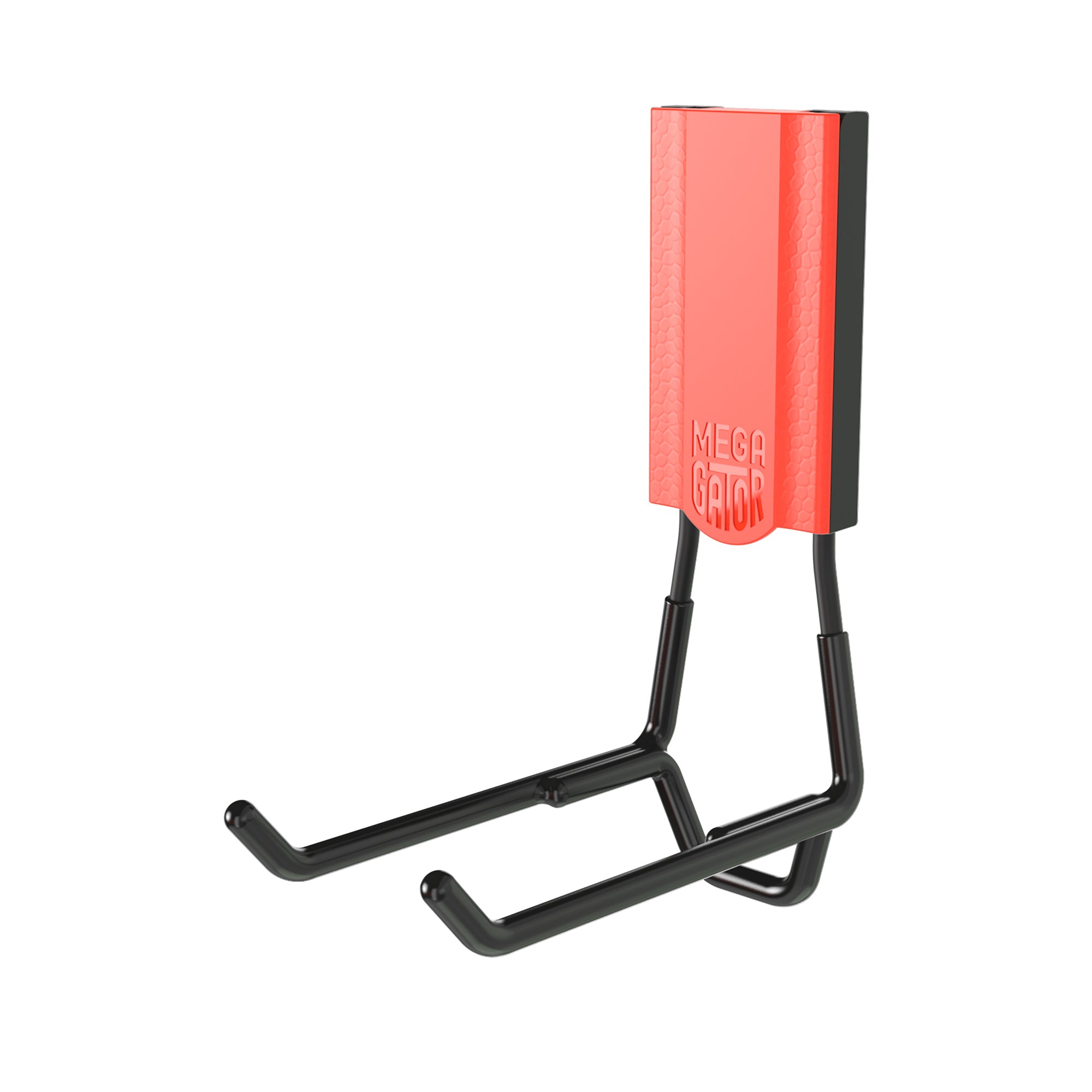 Red Mega Gator heavy-duty magnetic hook with 4.5-inch open prongs for garage, workshop, and industrial storage.