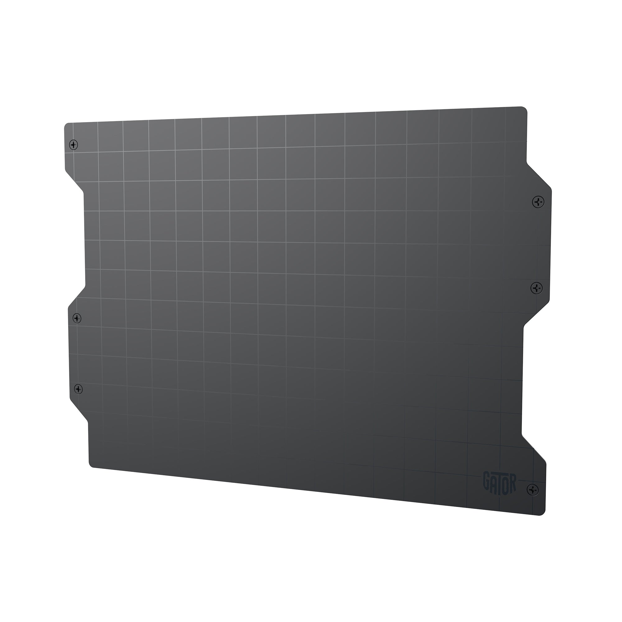 Bare gray Gator Steel Wall Panel for modular magnetic wall storage.