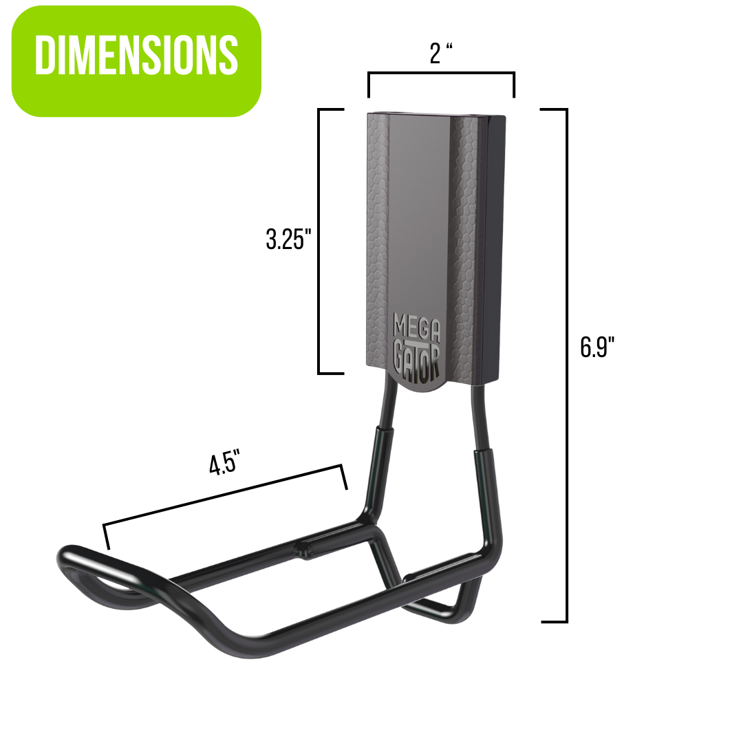 Gator Magnetics magnetic hook dimensions 4.5 inch Mega Gator hook for garage wall storage heavy duty tool organizer