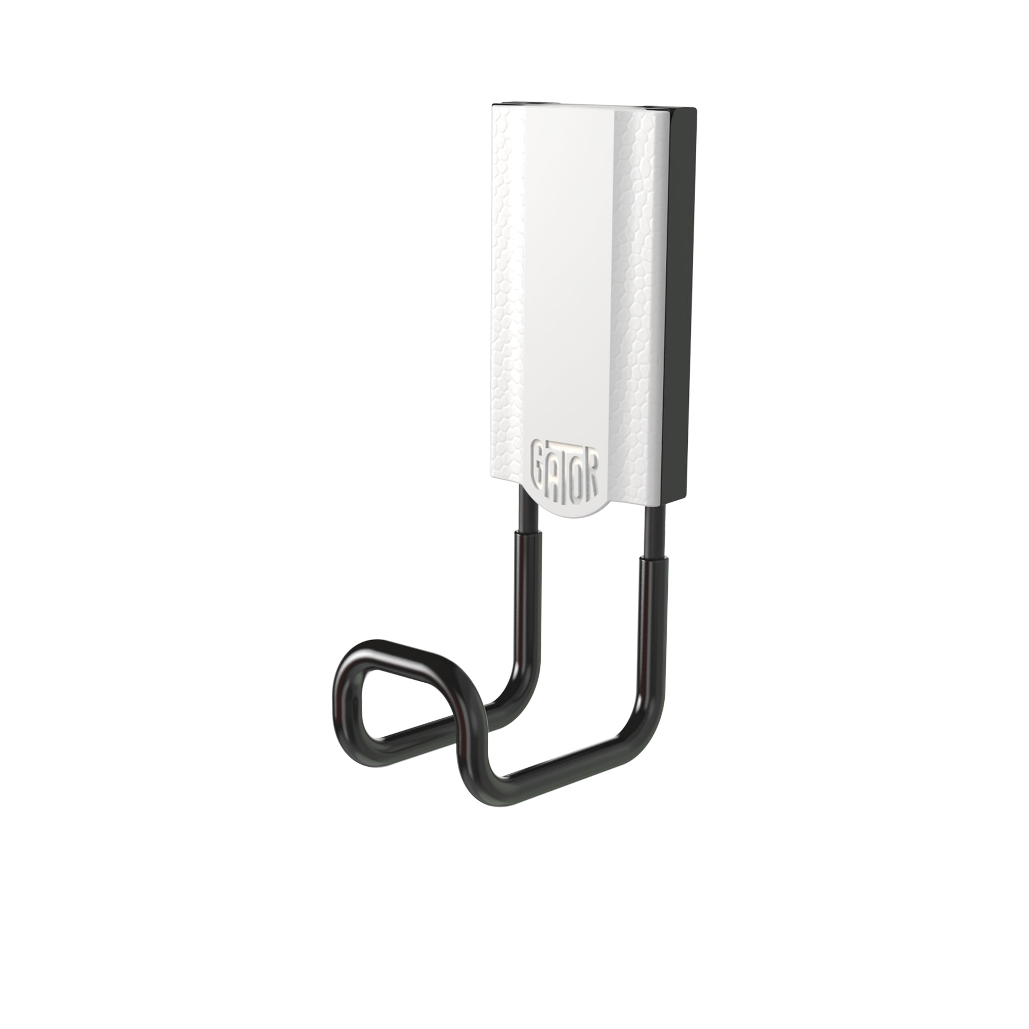 White Gator Magnetics magnetic hook for organizing tools and accessories on steel surfaces in garages and workshops.