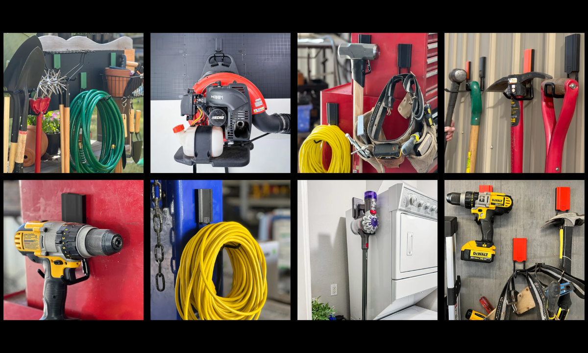 Eight Gator magnetic hook use cases for organizing tools and equipment on steel surfaces.