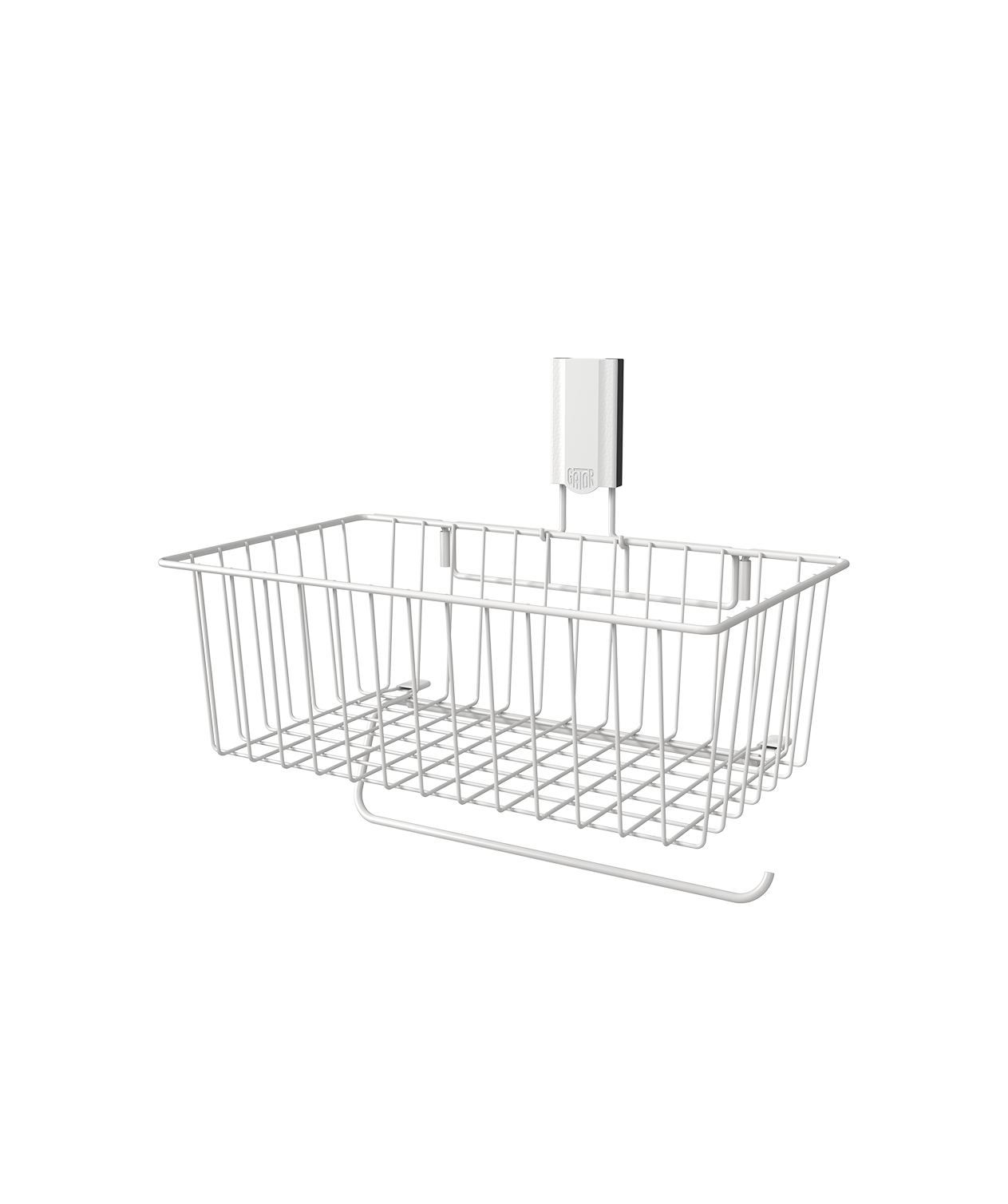 NEW 14" Magnetic Basket with Towel Bar White