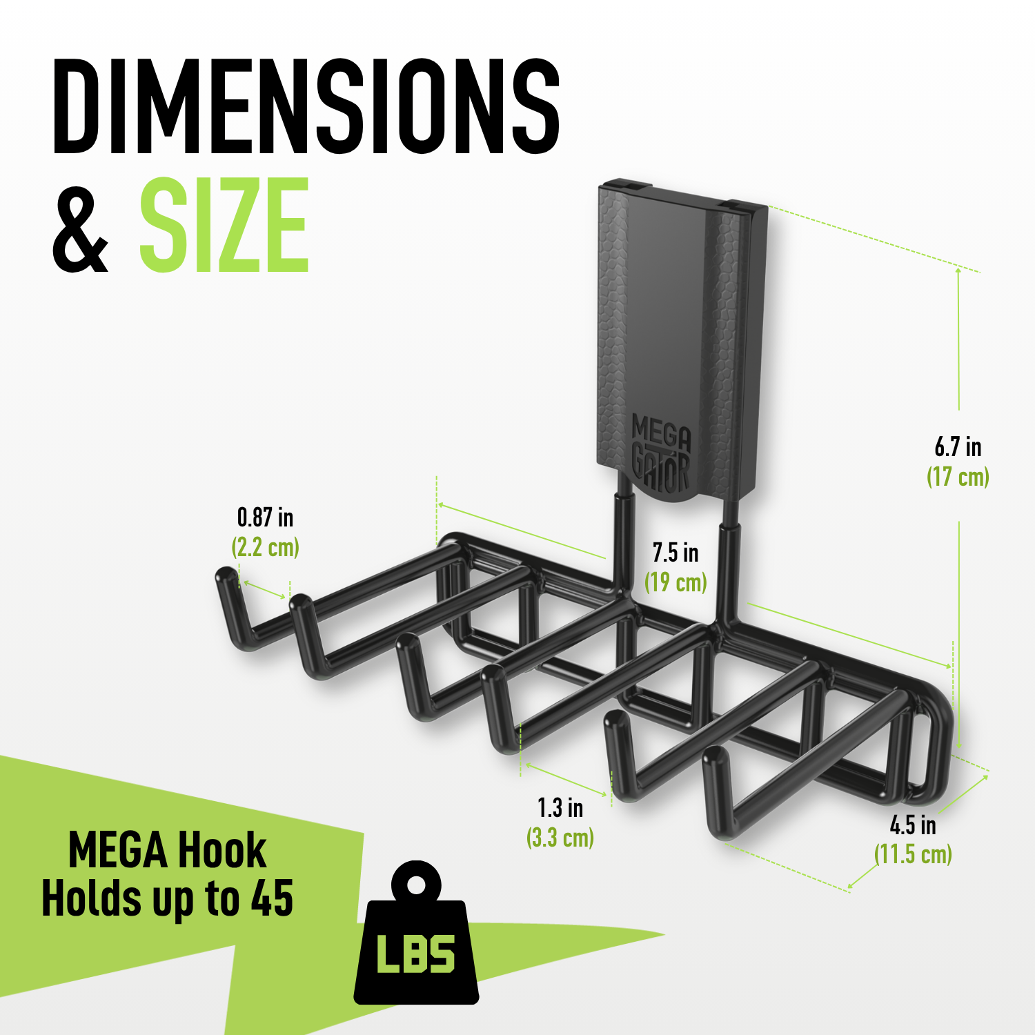 Pry Bar Magnetic Hook - Holds up to 45 lbs