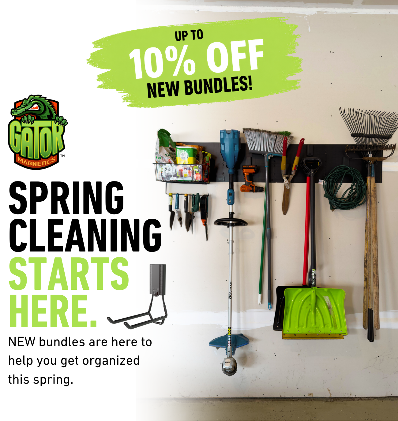 Up to 10% off new bundles! Shop the Gator Magnetics Spring Cleaning sale and save on our revolutionary magnetic storage.