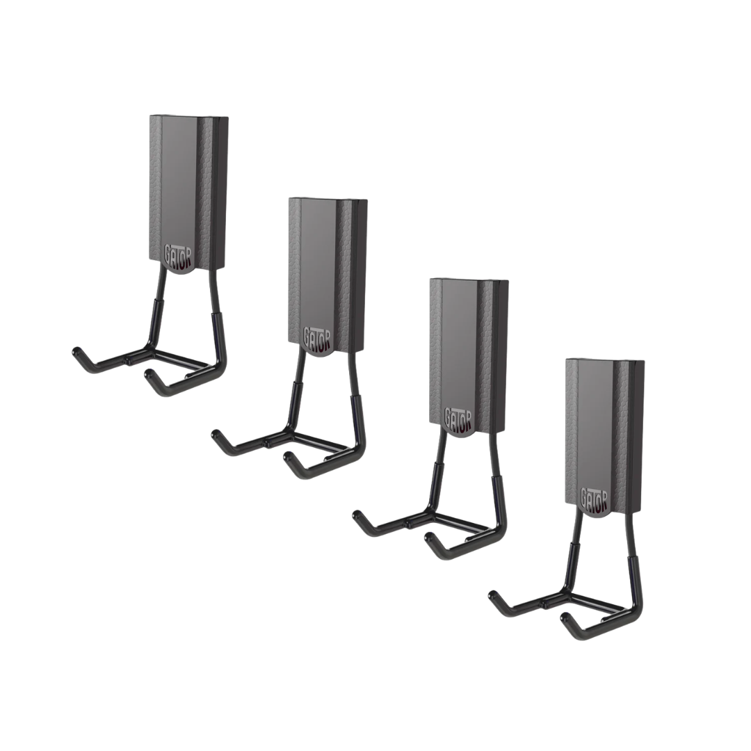 Black Gator Magnetics 2.5-inch MIDI Open magnetic hook 4-pack shown on a white background.