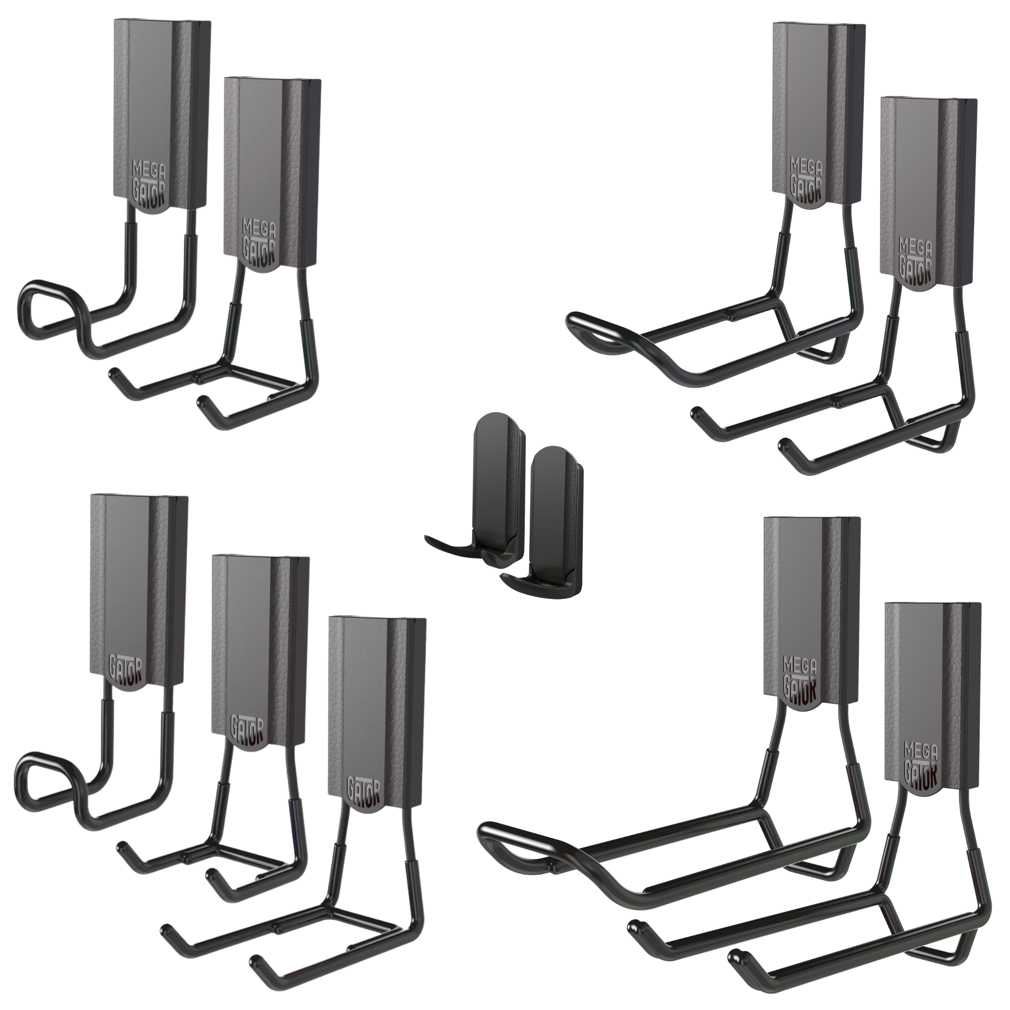 Black Gator Magnetics Try It All magnetic hook 11-pack shown on a white background.