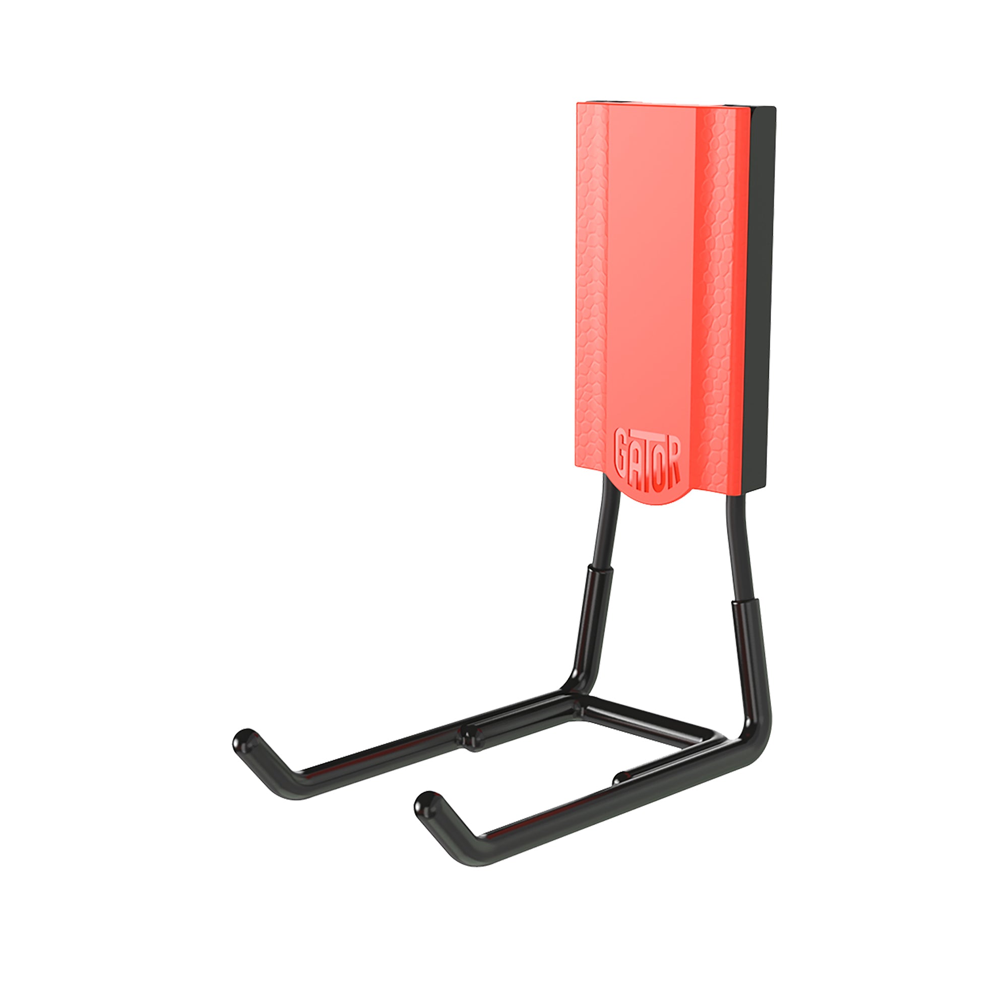 Red and black Gator MIDI magnetic hook for holding cords and hand tools on steel surfaces.