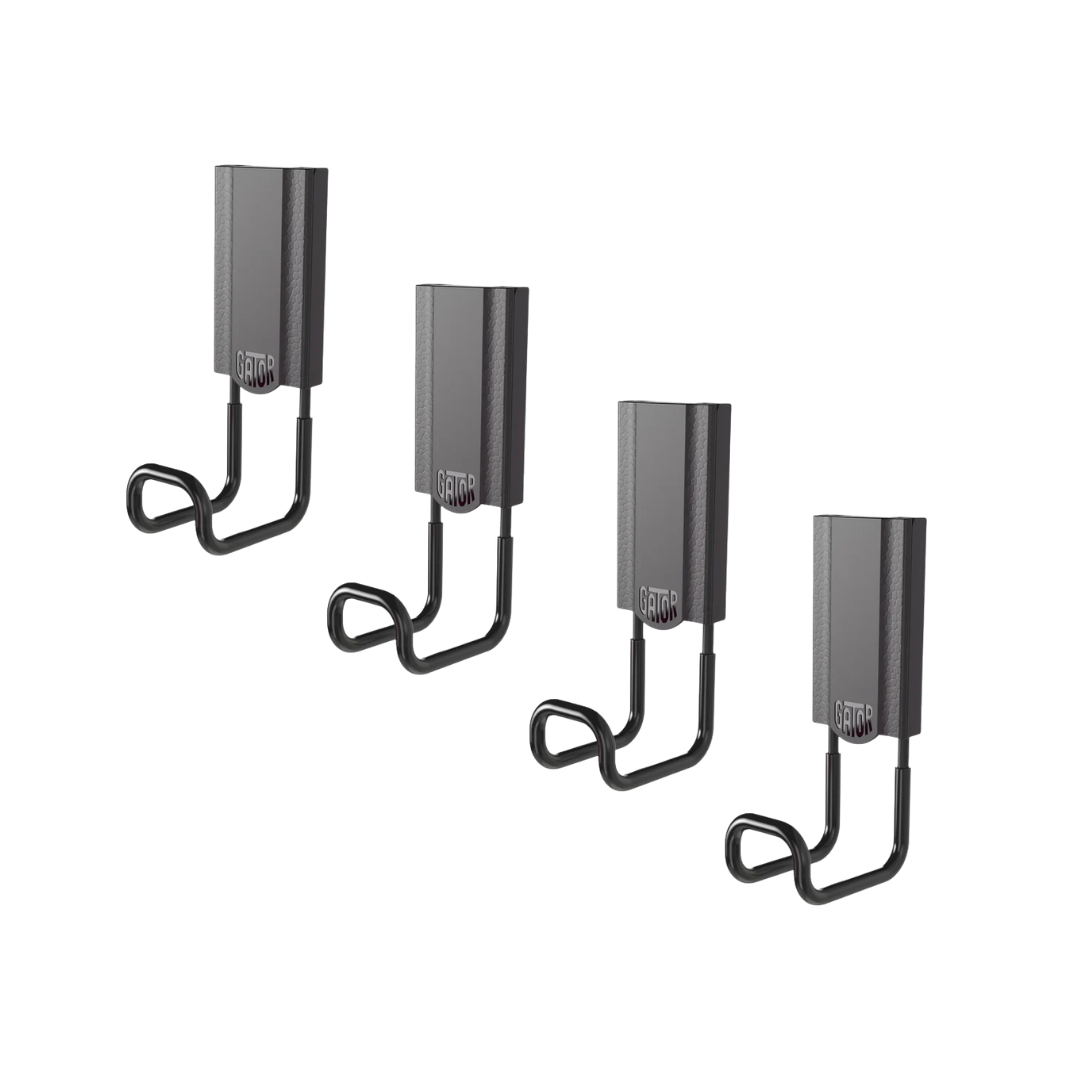 White Gator Magnetics 2.5-inch MIDI Closed magnetic hook 4-pack shown on a white background.