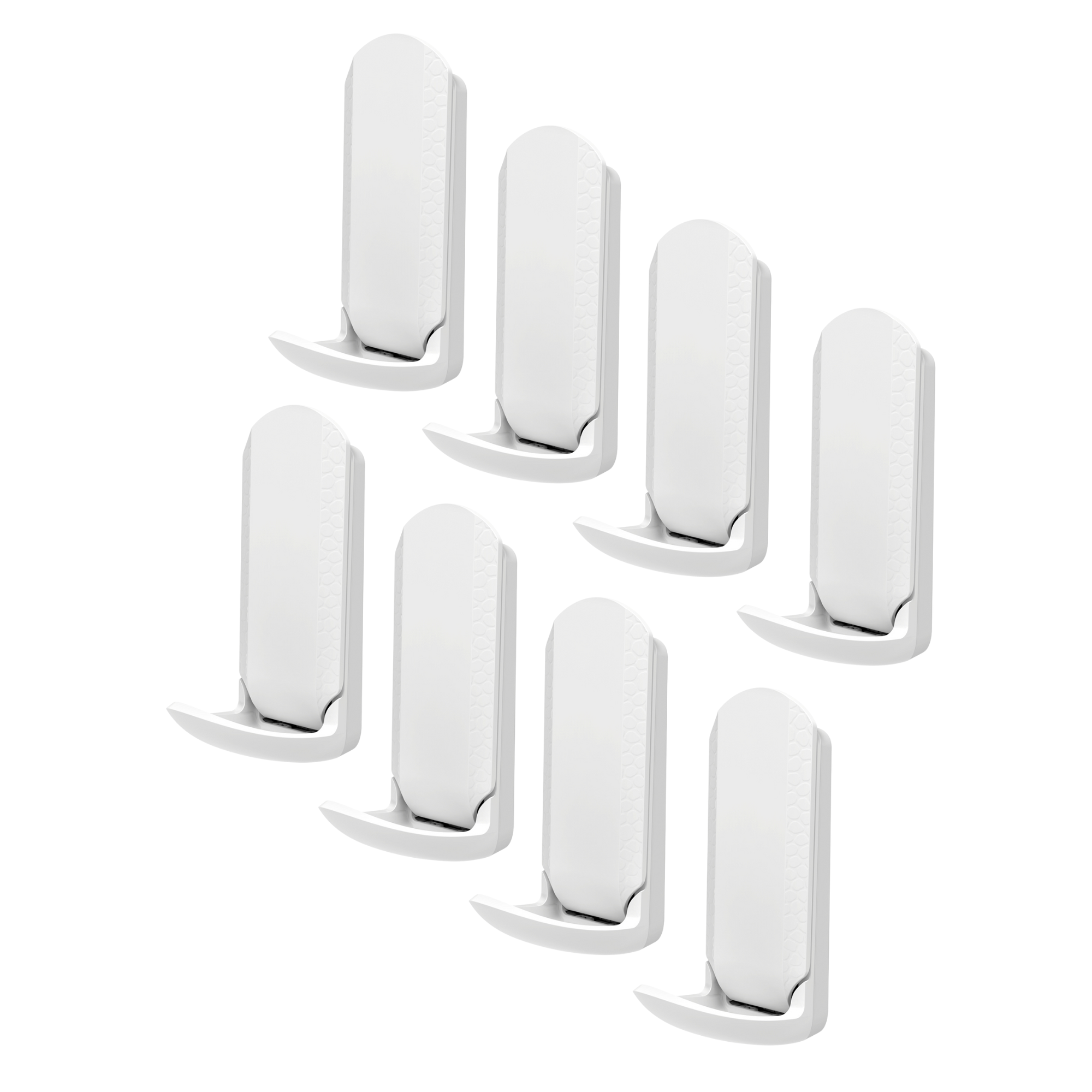 White Gator Magnetics MINI magnetic hook 8-pack shown on a white background.